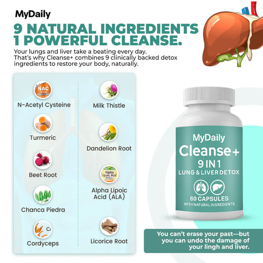 MyDaily Cleanse+ 9-in-1 Lung and Liver Detox Capsules